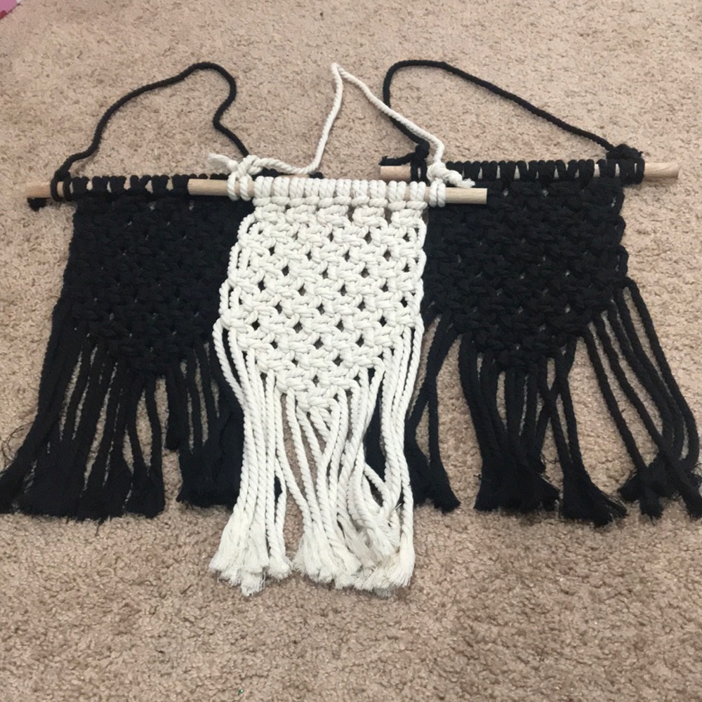 Set of 3 woven wall tapestrys